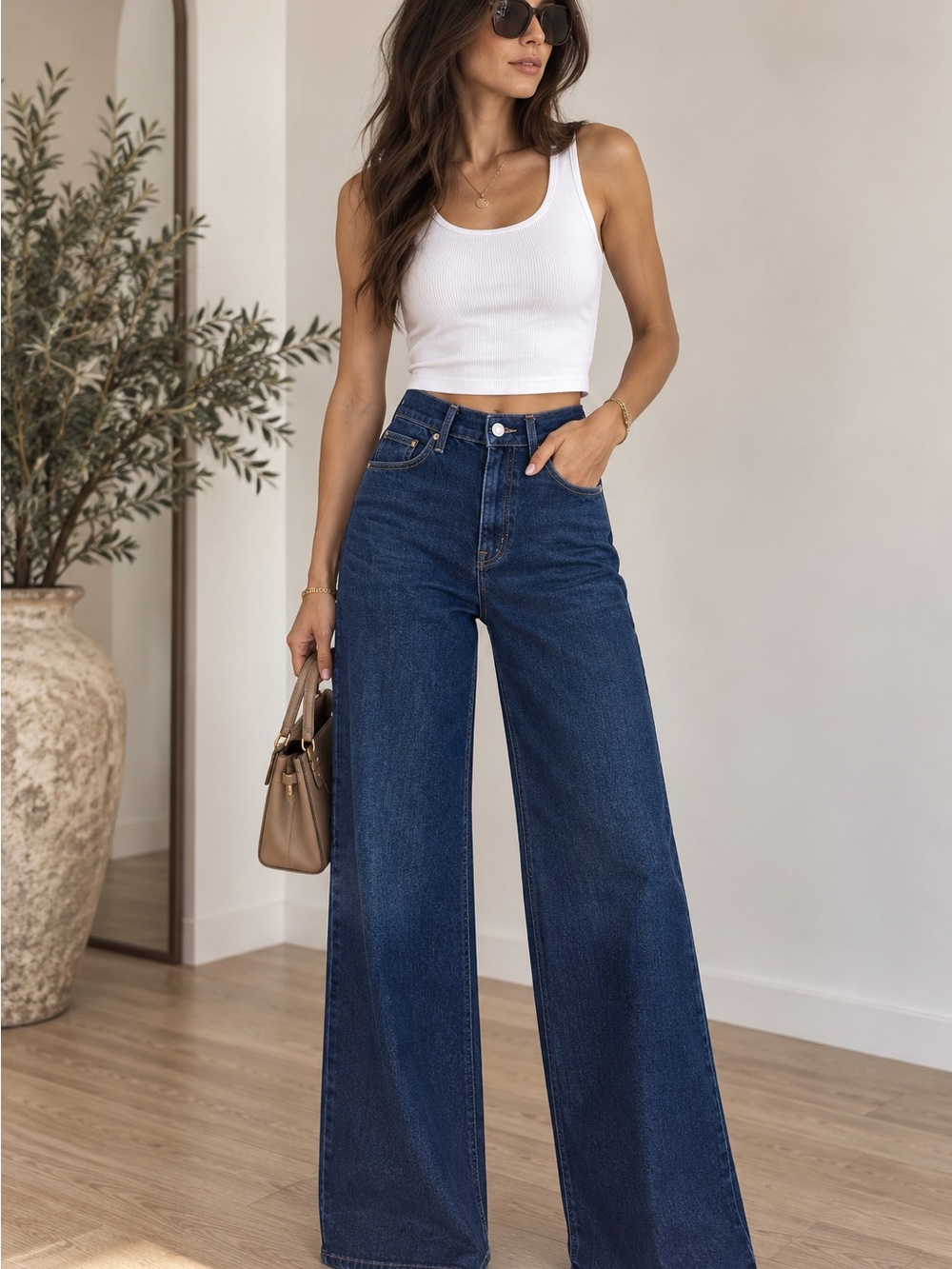 MOTHER SNACKS! The Funnel Sneak Jeans Denim Cold Brew Dark Wash Wide Leg Size 26